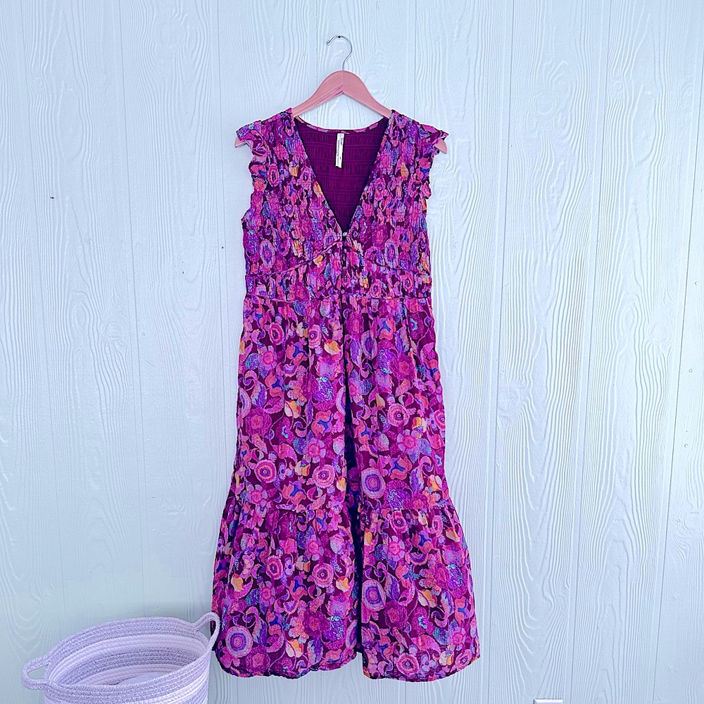 Anthroplologie Peregrine Midi Dress, XLP. Like new!